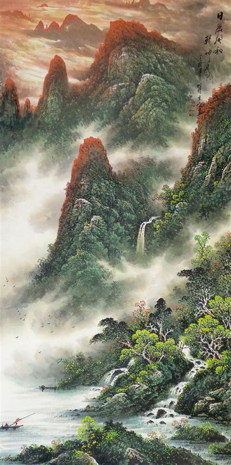 Chinese Landscape painting P10147. | Chinese landscape painting ...