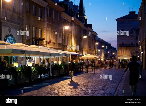 Warsaw nightlife tourist place Stock Photo - Alamy