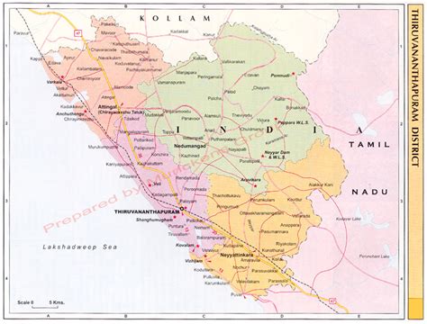 Trivandrum district information and map - keralabuildingrule,buildingtax,Panchayattax ...