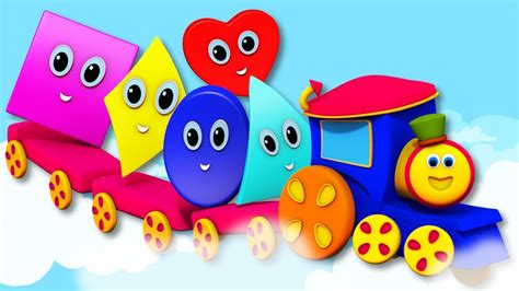 Five Little Shapes Shapes Song Learn Shapes Baby Songs Kids Tv Bob The Train Cartoons – Otosection