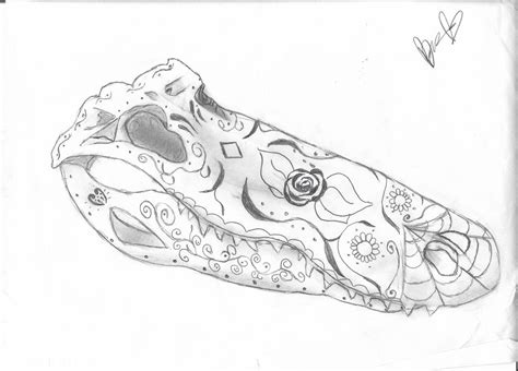 Sugar Alligator Skull by brookealexis20 on DeviantArt