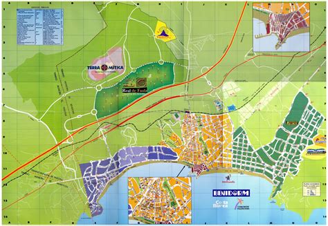 Benidorm tourist map - Full size