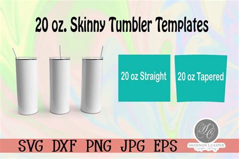 Template For 20 Oz Skinny Tumbler