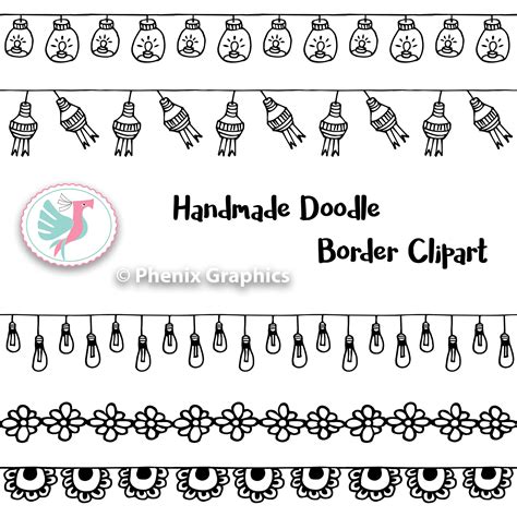 Doodle Hand Drawn Frame and Border Clipart Doodle Frame Doodle | Etsy