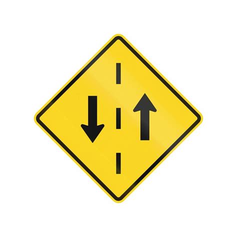 Two-Way Traffic Sign, 24" X 24", Aluminum, Bolt-On, English - Each | Linen Plus