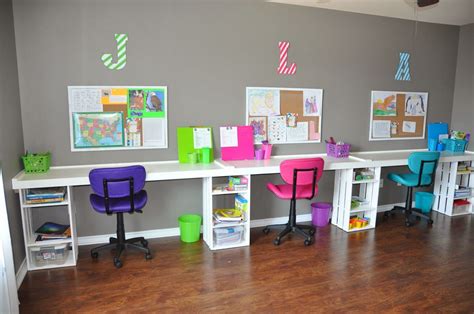 Home School Classroom - Successful First Day in Our New Room | Kids homework station, Homework ...