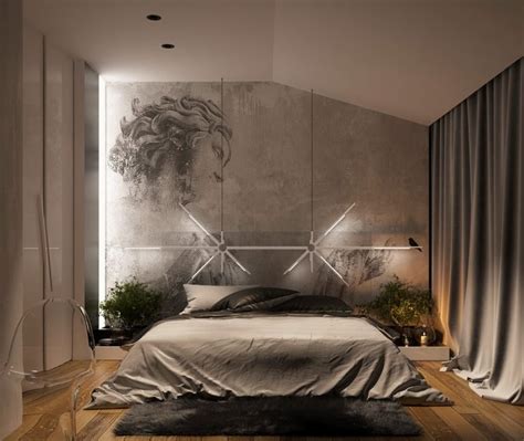 Concrete Walls for a Chic Bedroom Retreat