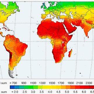 World solar energy map [11]. | Download Scientific Diagram