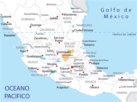 Mapa de Queretaro | Oaxaca mexico map, Mexico, Oaxaca