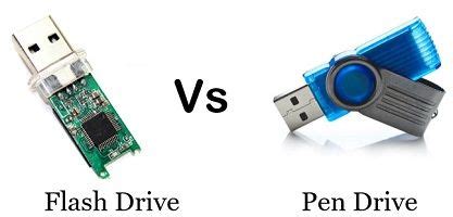 Differences Between Flash Drive and Pen Drive: (Comparison Chart) - Tech Differences