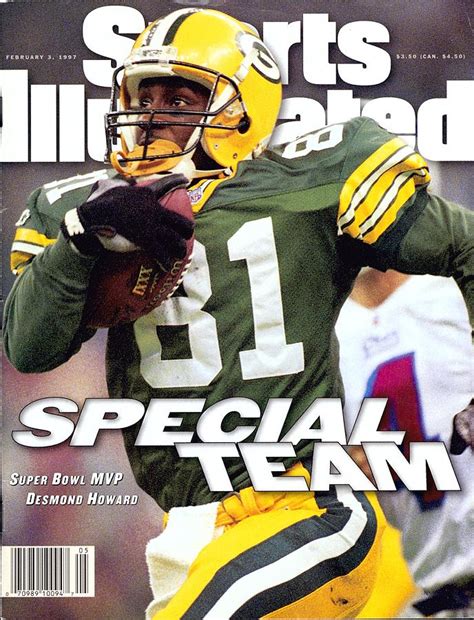 Green Bay Packers Desmond Howard, Super Bowl Xxxi Sports Illustrated Cover Photograph by Sports ...