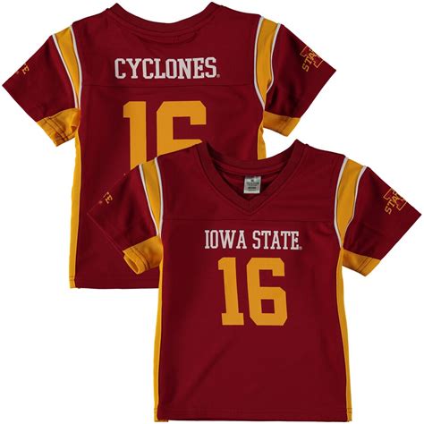 #16 Iowa State Cyclones Colosseum Youth Football Jersey - Cardinal