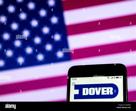 Dover Corporation Conglomerate company logo seen displayed on smart ...