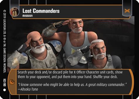 Lost Commanders Card - Star Wars Trading Card Game