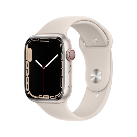 New Apple Watch Series 7 GPS + Cellular, 45mm Starlight Aluminum Case ...