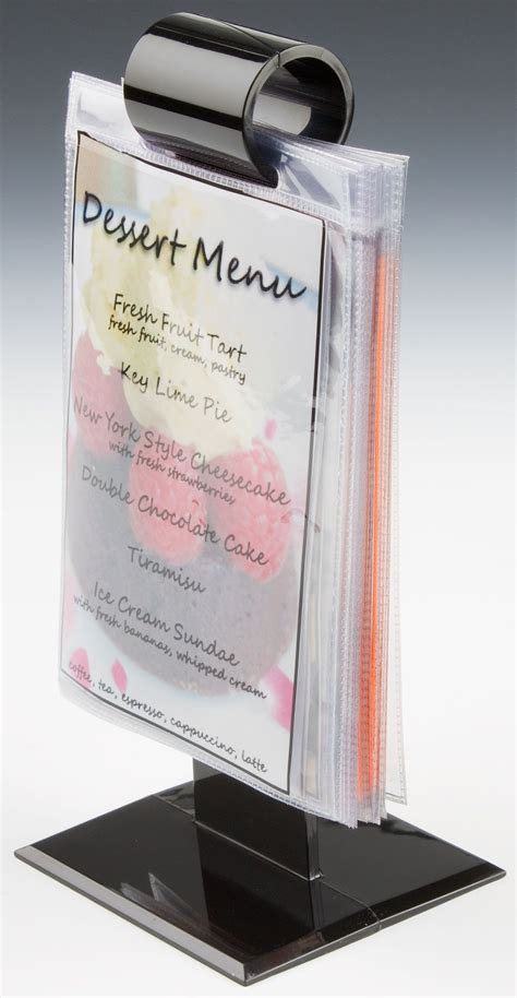 Restaurant Menu Holders | (10) Vinyl Sleeves Included- 4" x 6 ...