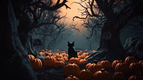 Designing A Spooky Halloween With 3d Rendered Forest Pumpkins And A ...