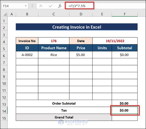 How to Create an Invoice in Excel with a Database - 5 Steps