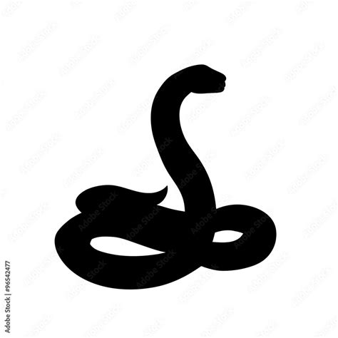 Vector. Black snake. Stock Vector | Adobe Stock