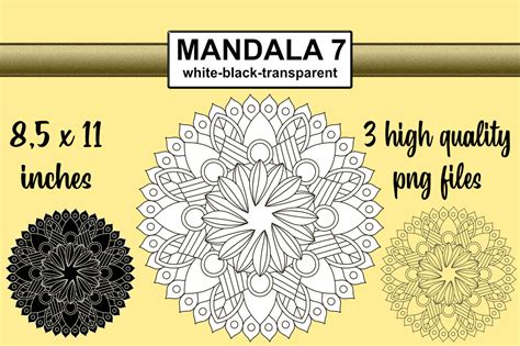 Mandalas (White, Black & Transparent) 7 Graphic by podselect33 · Creative Fabrica