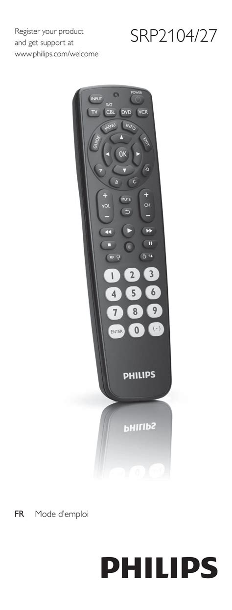 Philips Universal remote control - User manual - FRA