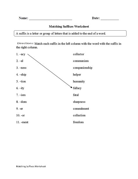 Englishlinx.com | Suffixes Worksheets