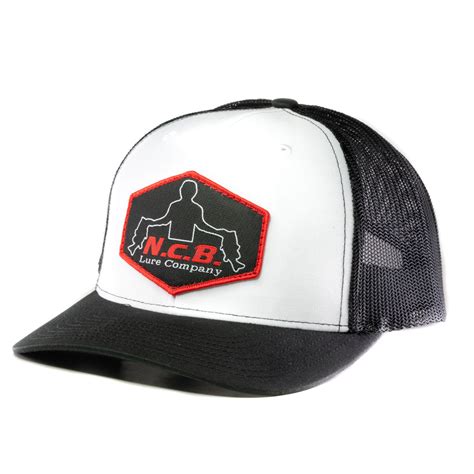 Snapback Hat, White/Black - Nate's Custom Baits (NCB Lures) – Nate's ...