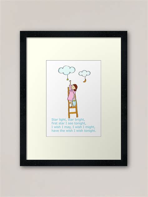 "Star Light Star Bright Poem" Framed Art Print for Sale by ...