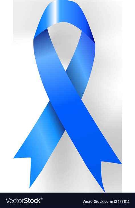 Prostate cancer awareness blue ribbon poster Vector Image