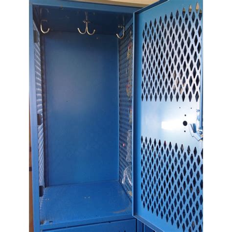 Large Blue Metal Storage Locker | Chairish