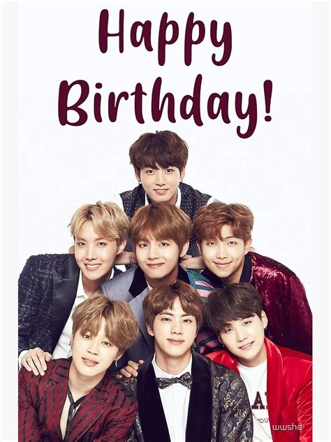 "BTS - Happy Birthday!" Canvas Print by wwshd | Redbubble