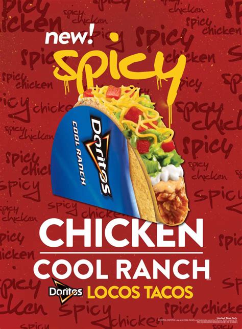 News: Taco Bell - New Spicy Chicken Cool Ranch Doritos Locos Taco ...