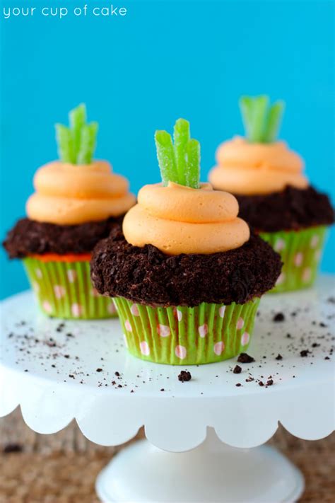 Garden Carrot Cupcakes - Your Cup of Cake