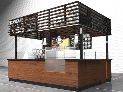 4*3 meter Small coffee kiosk design for BONCAFE