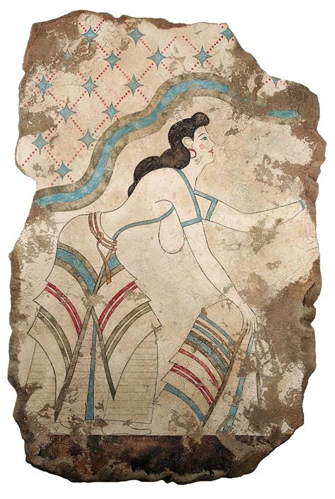 The Procession of Ladies: From our Akrotiri Collection which features frescos from the ancient ...