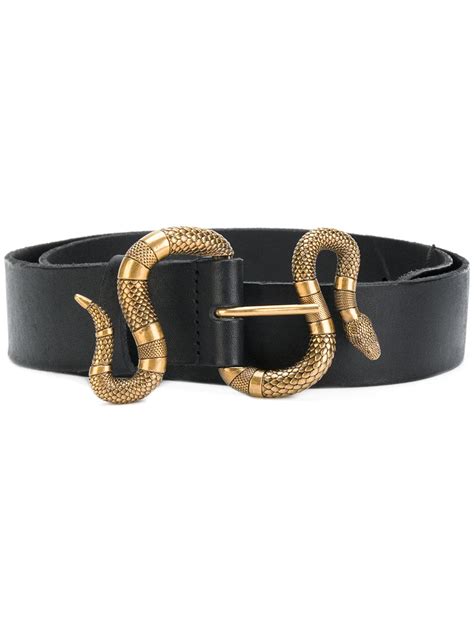 Lyst - Gucci Snake Buckle Belt in Black for Men