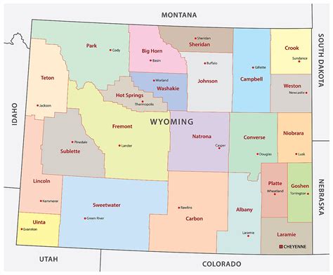 Map Of Southern Wyoming - Channa Antonetta