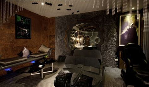 Dark Bedroom Design with Batman Themes | HomeMydesign