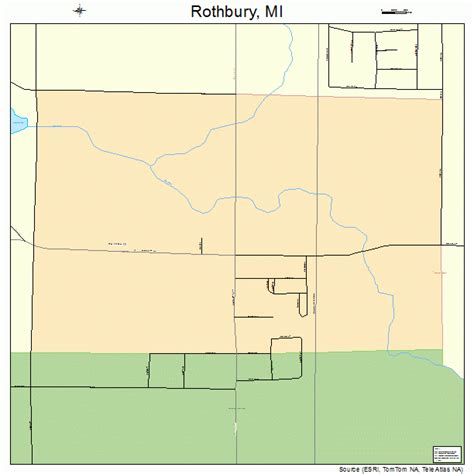 Rothbury Michigan Street Map 2669880