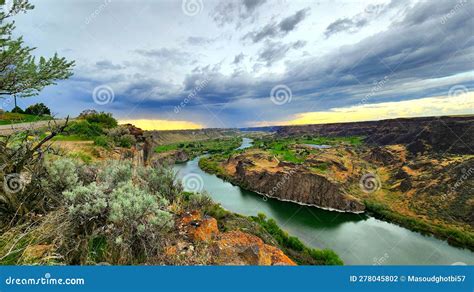 Snake River in Twin Falls stock photo. Image of shore - 278045802