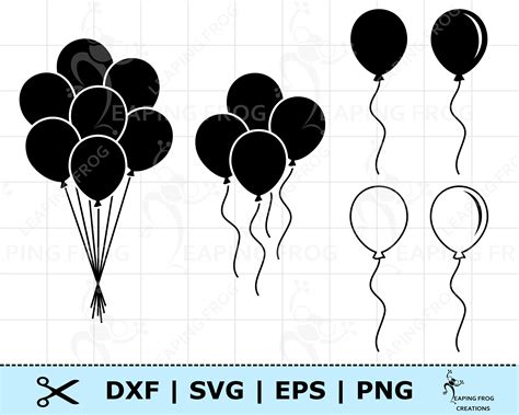 Birthday Balloons Svg Cutting Filesdxf Balloons Clipart | Images and Photos finder