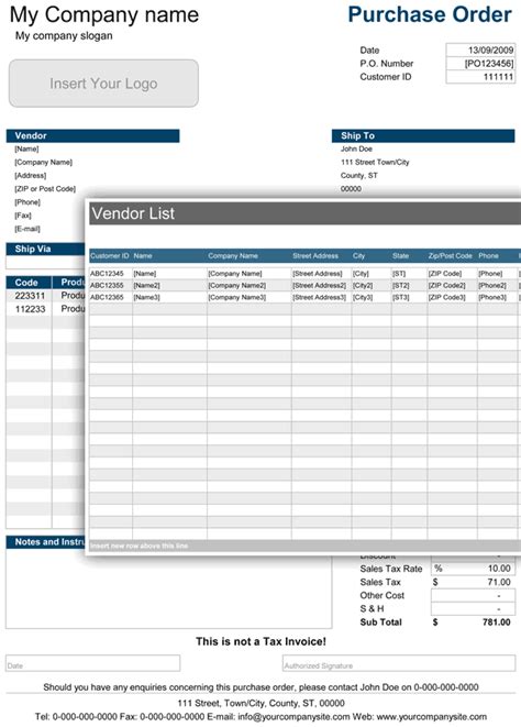 Purchase Request Form Template Excel