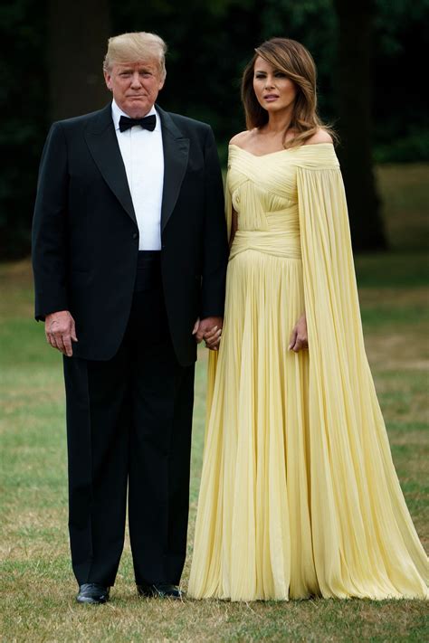 Melania Trump Wears Yellow J.Mendel Gown to State Dinner in England | Glamour