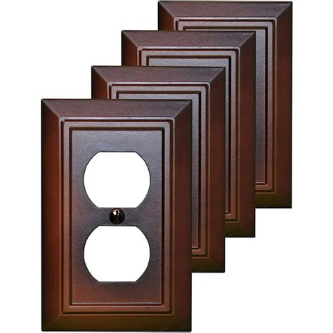 Pack of 4 Wall Plate Outlet Switch Covers by SleekLighting | Decorative ...