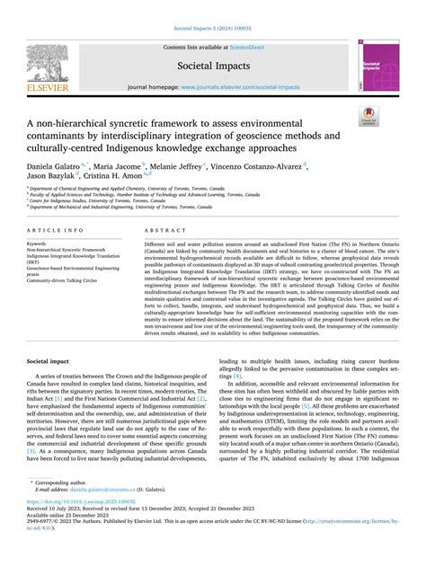 (PDF) A Non-hierarchical Syncretic Framework to Assess Environmental Contaminants by ...