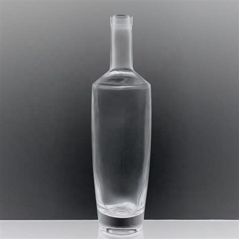 Oval Shaped Plate Finish Premium White Vodka 1 Liter 1l Glass Bottle ...