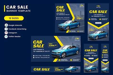 Car Banner Set Template, Graphic Templates - Envato Elements