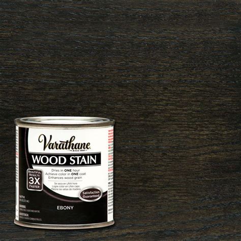 Varathane 8 oz. Ebony Wood Interior Stain-266266 - The Home Depot