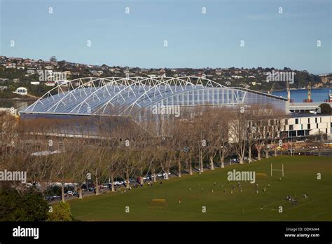 Logan Park and Forsyth Barr Stadium, Dunedin, South Island, New Zealand Stock Photo - Alamy