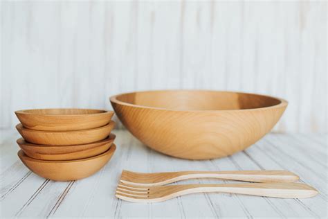 17 inch Beech Bowl Set with Bee's Oil Finish | Holland Bowl Mill ...